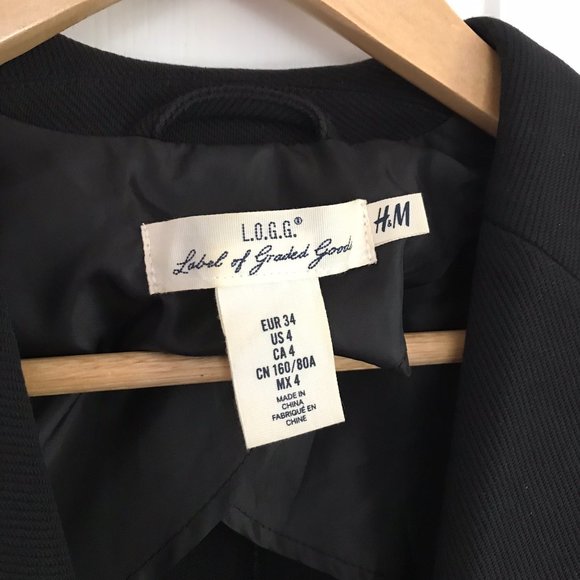H&M | Black Blazer Size 4 - Picture 2 of 4